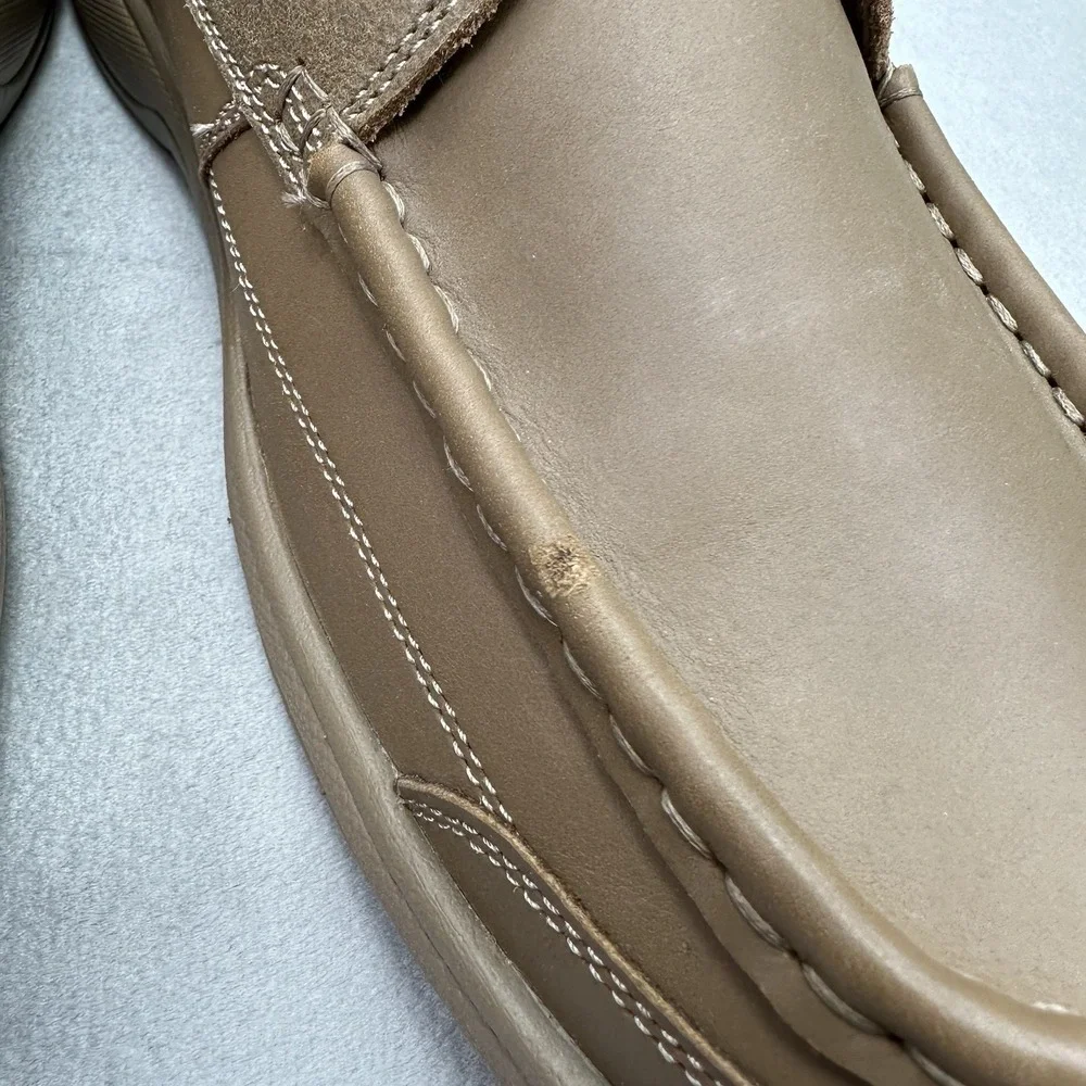 OrthoFeet Baton Rouge Mens Size 11 (2E) WIDE Boat Shoes Brown Leather Orthopedic